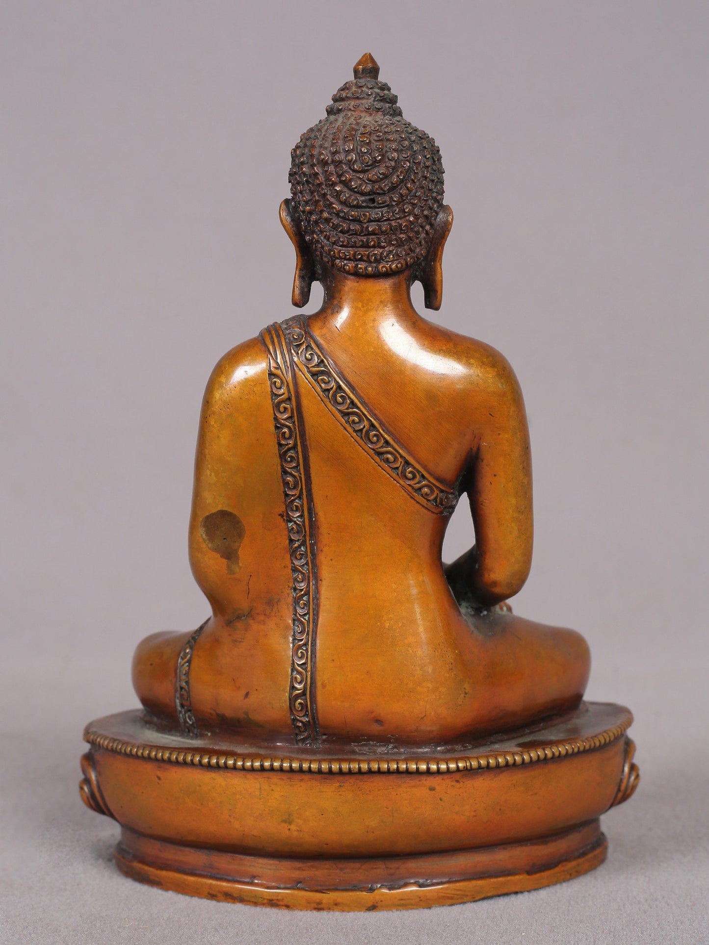 5" Meditating Buddha Idol from Nepal | Nepalese Copper Statue