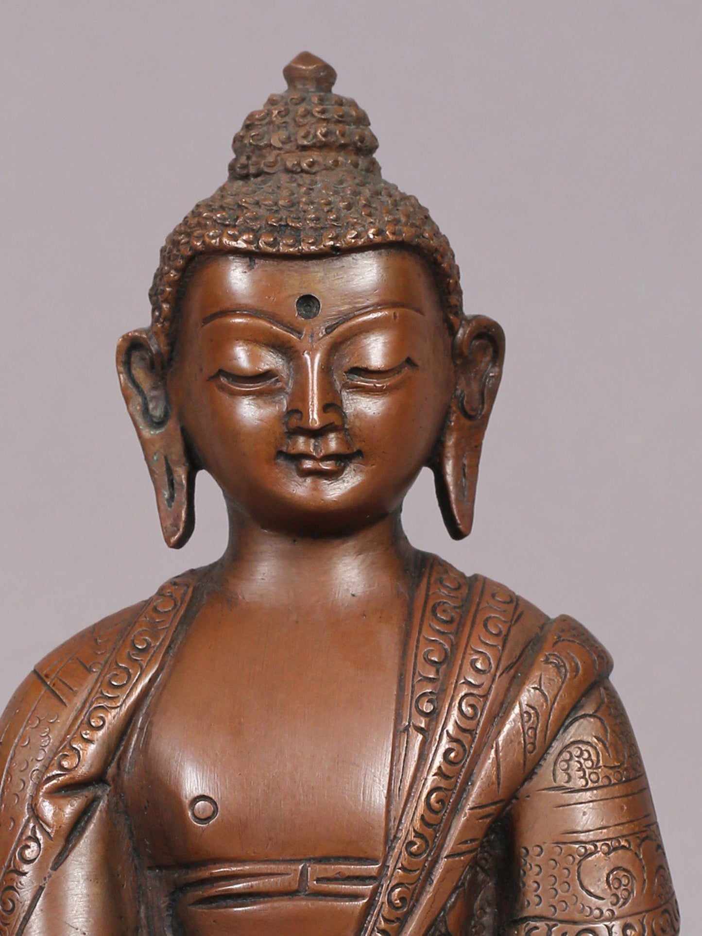 5" Bhumi-Sparsha Buddha Statue from Nepal | Nepalese Copper Idols