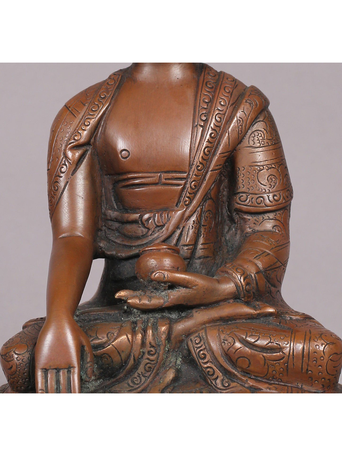 5" Bhumi-Sparsha Buddha Statue from Nepal | Nepalese Copper Idols