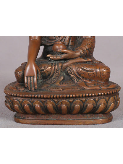 5" Bhumi-Sparsha Buddha Statue from Nepal | Nepalese Copper Idols