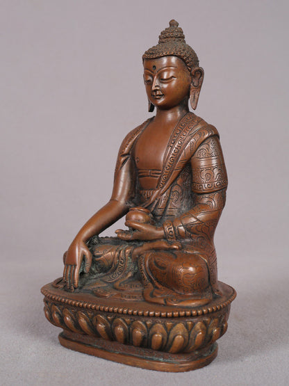 5" Bhumi-Sparsha Buddha Statue from Nepal | Nepalese Copper Idols