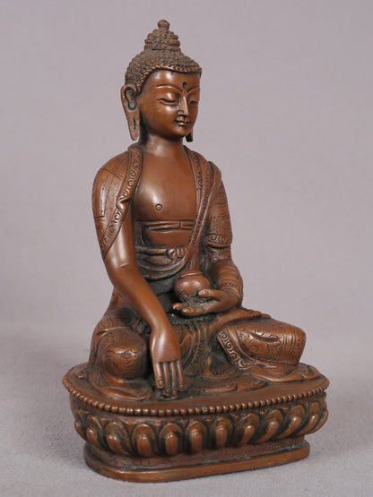 5" Bhumi-Sparsha Buddha Statue from Nepal | Nepalese Copper Idols