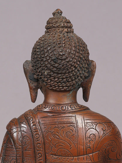 5" Bhumi-Sparsha Buddha Statue from Nepal | Nepalese Copper Idols