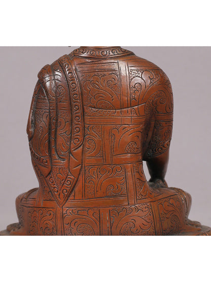 5" Bhumi-Sparsha Buddha Statue from Nepal | Nepalese Copper Idols