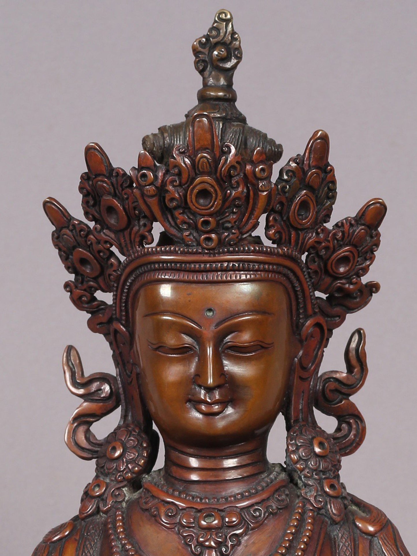 12" Copper Vajradhara Sculpture | Buddhist Deity Statue from Nepal