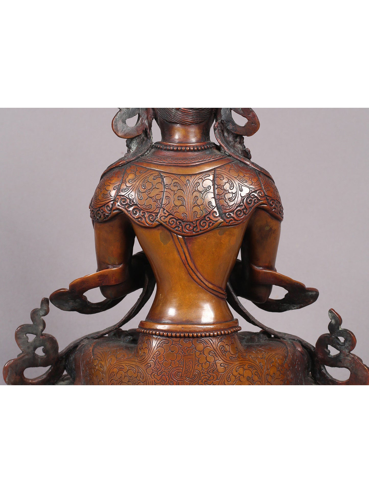 12" Copper Vajradhara Sculpture | Buddhist Deity Statue from Nepal