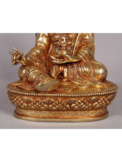 9" Guru Padmasambhava Statue from Nepal | Nepalese Copper Statue