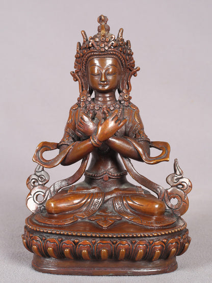 6" Vajradhara Copper Statue from Nepal | Buddhist Deity Figurines