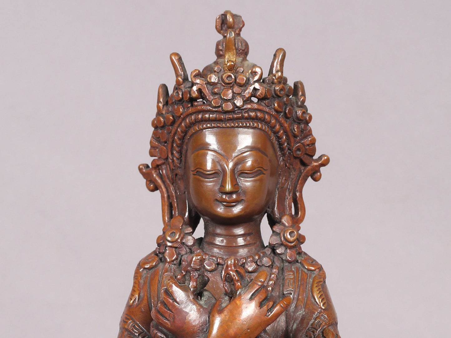 6" Vajradhara Copper Statue from Nepal | Buddhist Deity Figurines