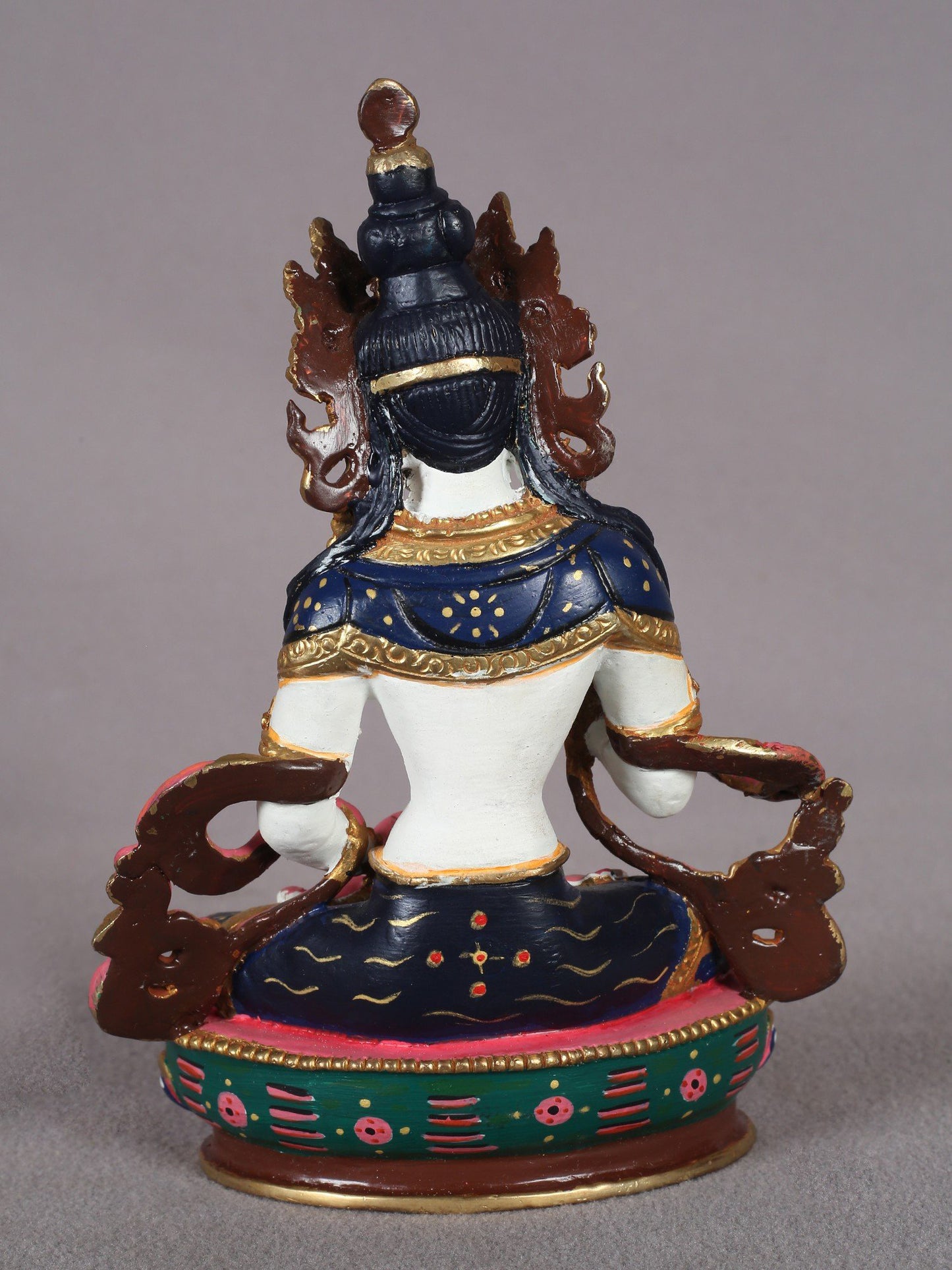 5" Colofrul Tibetan Buddhist Deity Vajrasattva Copper Statue from Nepal