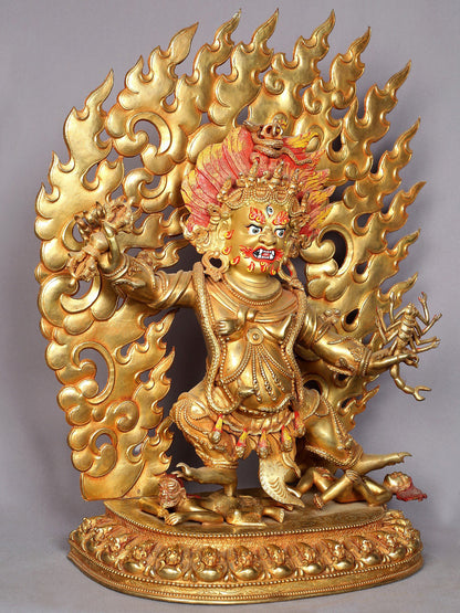 20" Guru Drakpo Copper Statue from Nepal