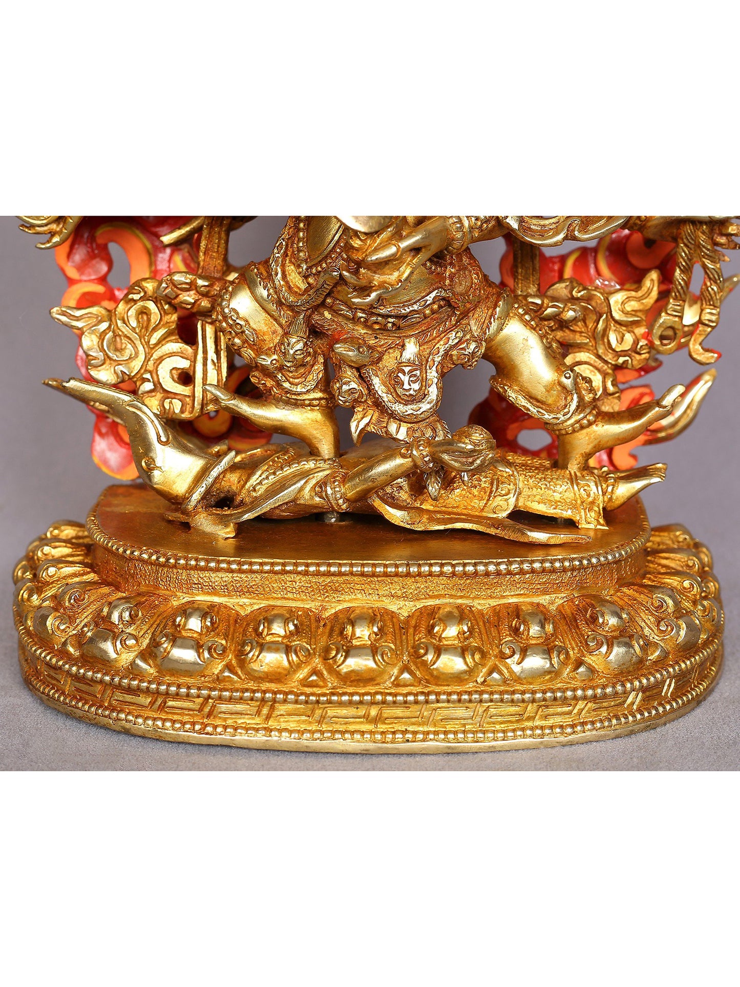 9" Mahakala Copper Statue from Nepal | Buddhist Deity Figurines