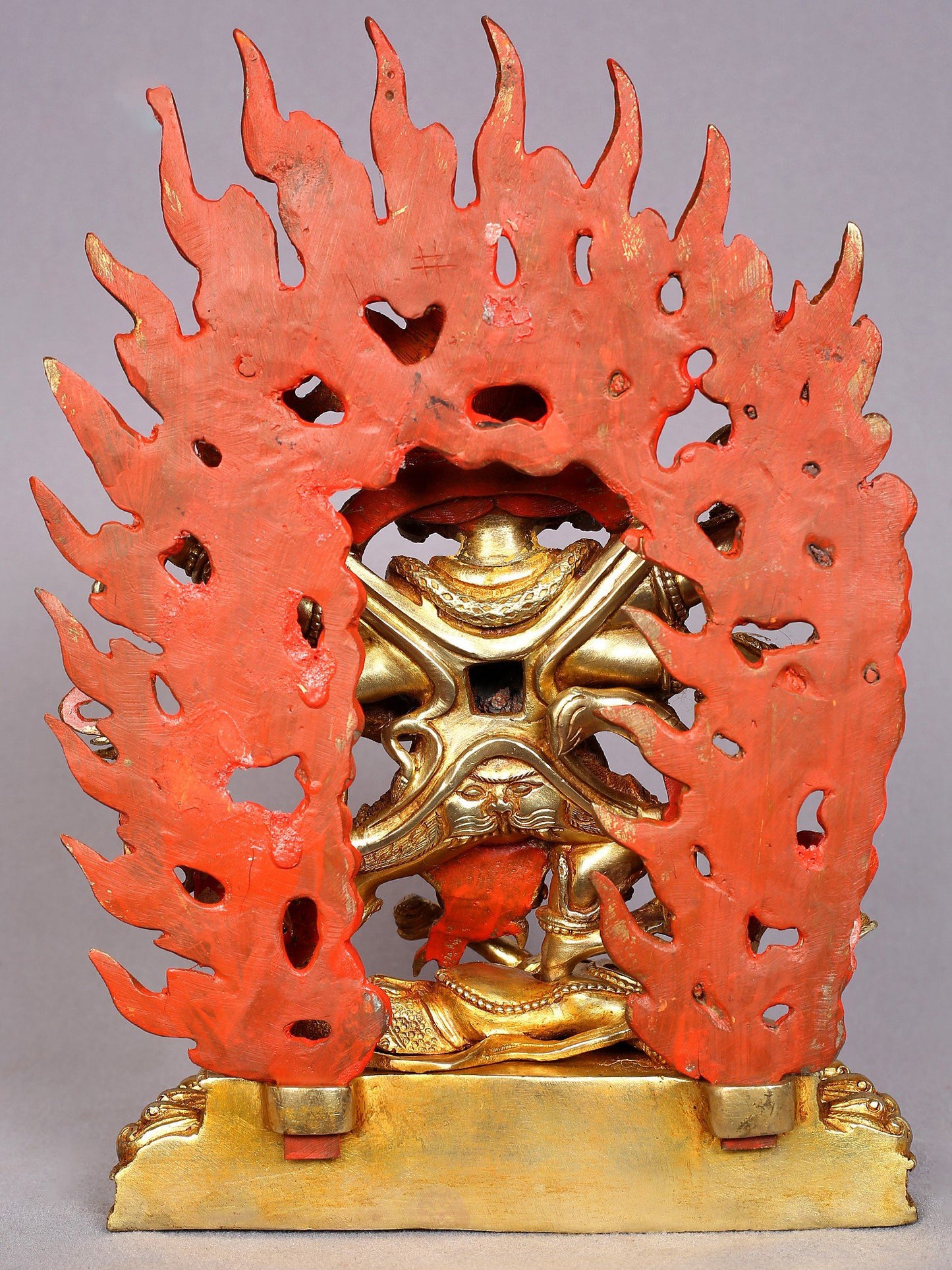 9" Mahakala Copper Statue from Nepal | Buddhist Deity Figurines