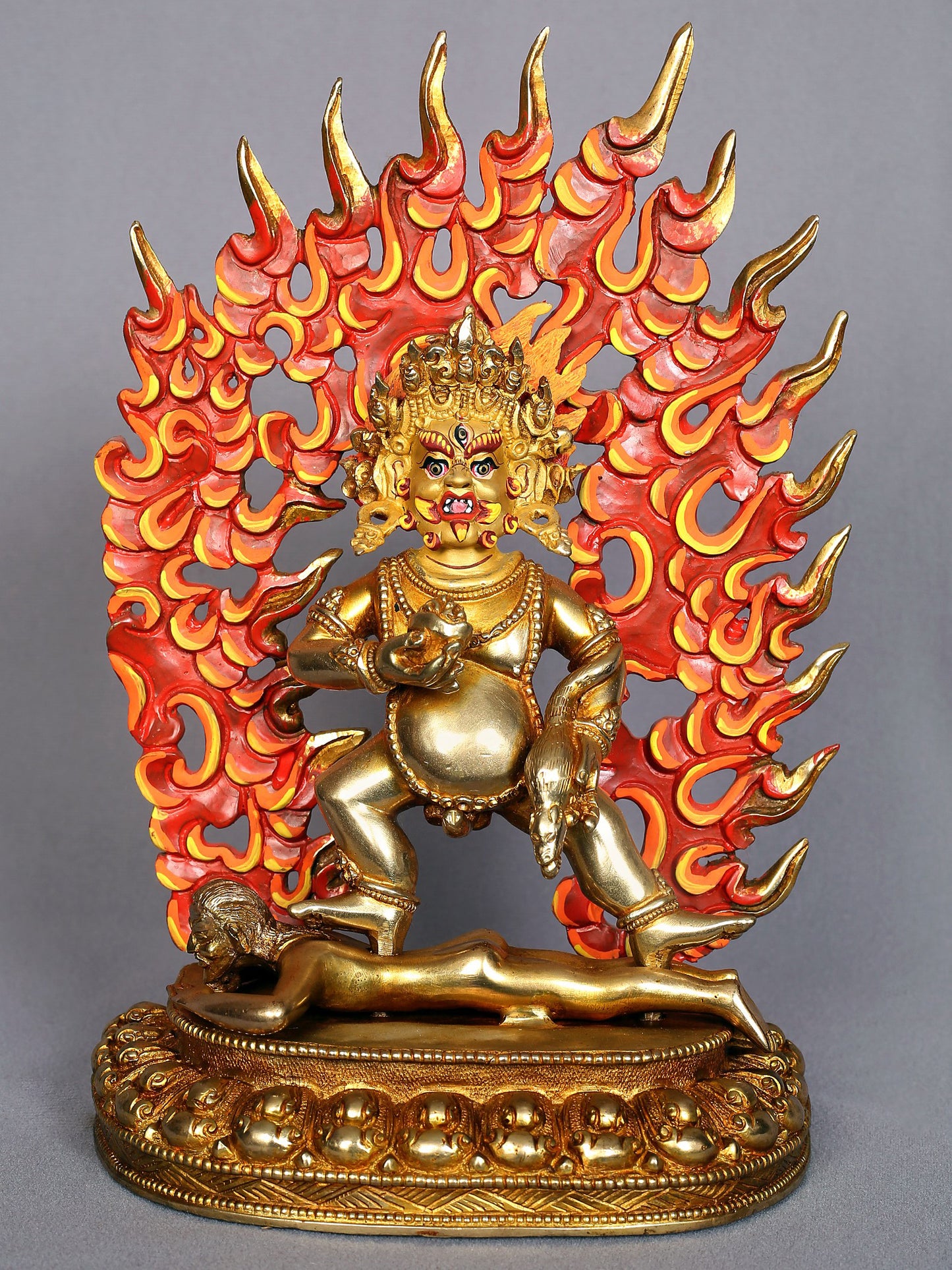 10" Lord Kubera Copper Statue | Nepalese Copper Figurines