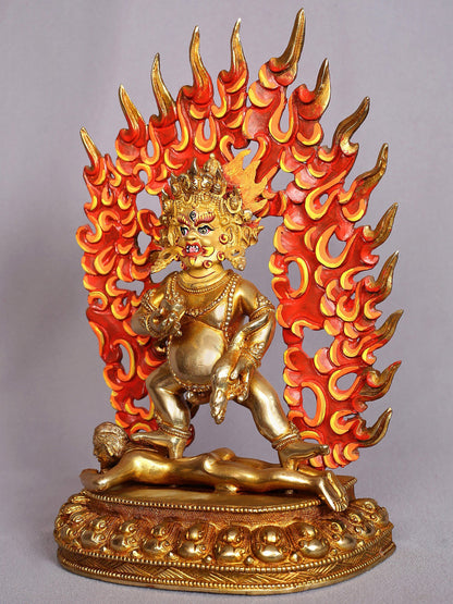 10" Lord Kubera Copper Statue | Nepalese Copper Figurines