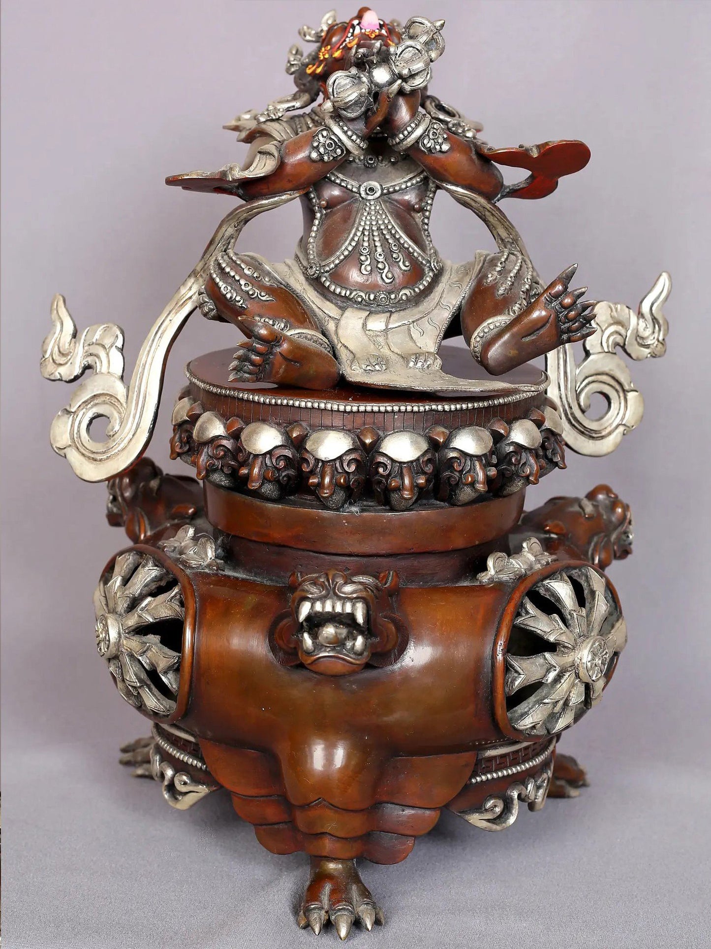 12" Copper Daka Incense Burner | Vajradaka Sculpture