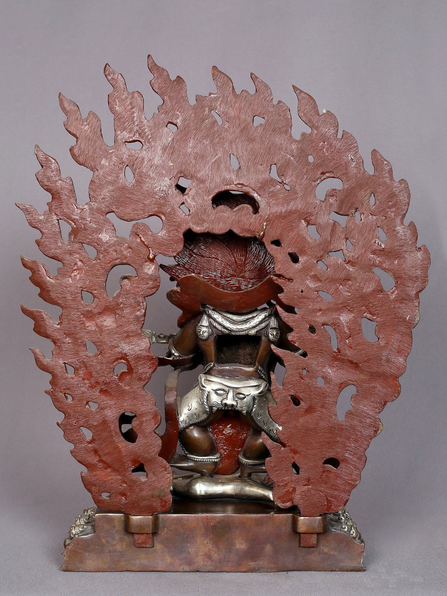 14" Safu Mahakala Idol from Nepal | Nepalese Copper Statue