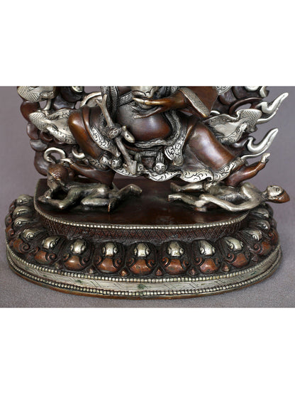 8" Kajupa Mahakala Copper Statue from Nepal