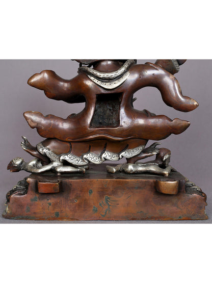 8" Kajupa Mahakala Copper Statue from Nepal