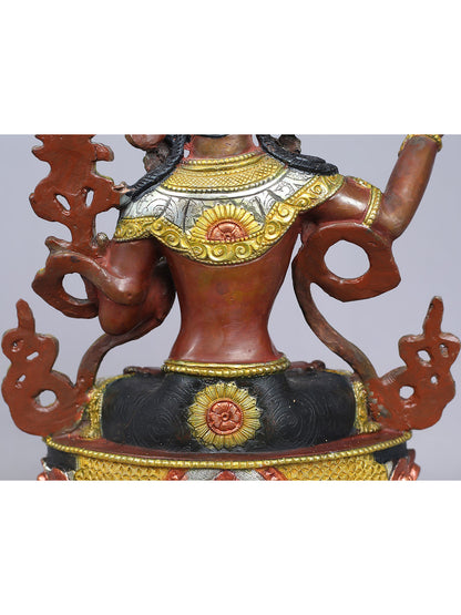 9" Manjushri Idol from Nepal | Nepalese Copper Statue