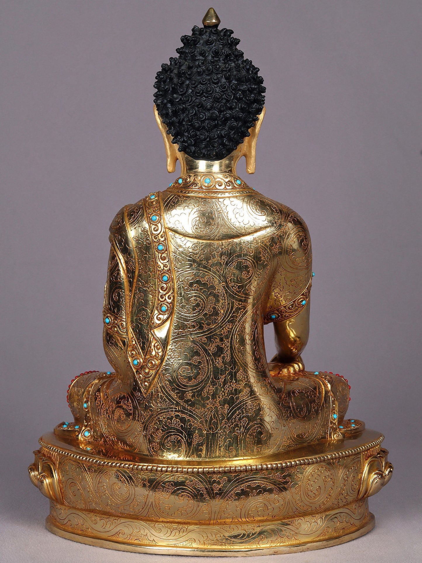 13" Lord Bhumisparsha Buddha Idol | Copper Statue from Nepal