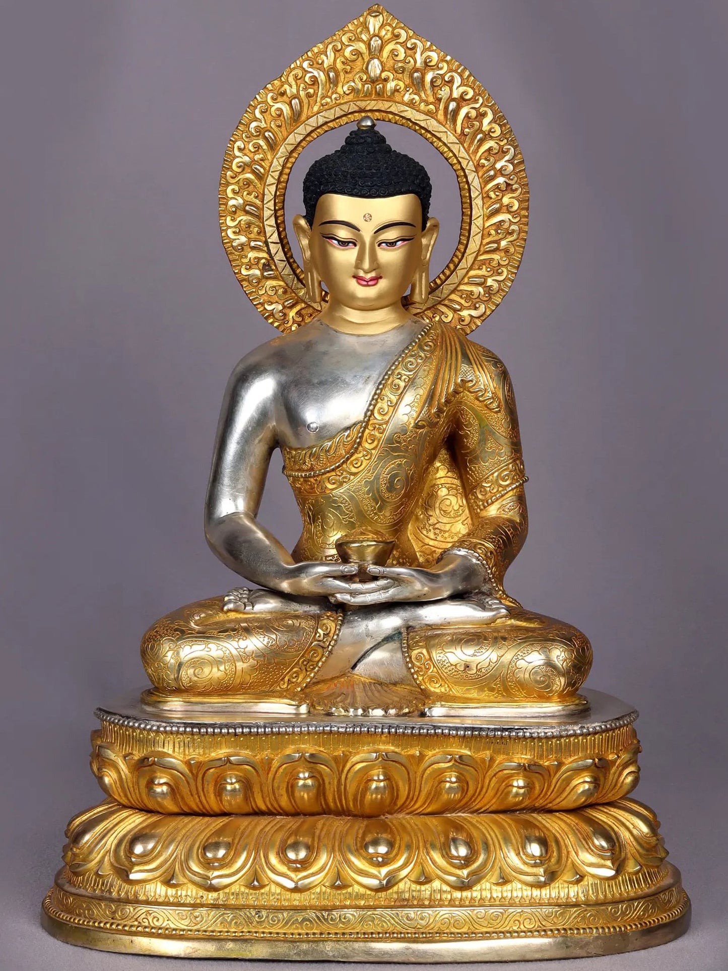 13" Amitabha Buddha Statue - Tibetan Buddhist Deity Idols | Handmade Sculpture