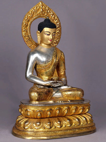 13" Amitabha Buddha Statue - Tibetan Buddhist Deity Idols | Handmade Sculpture