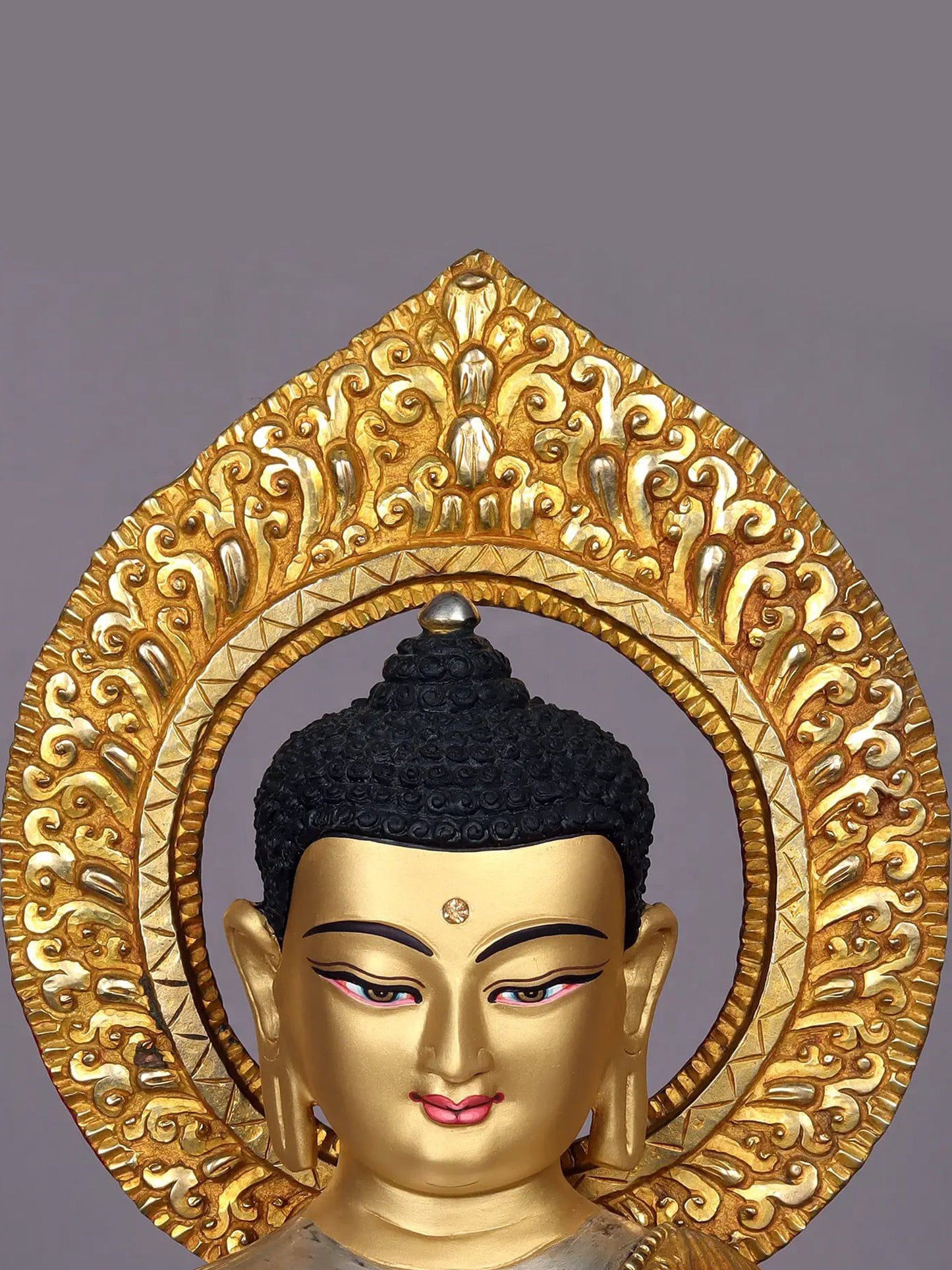 13" Amitabha Buddha Statue - Tibetan Buddhist Deity Idols | Handmade Sculpture