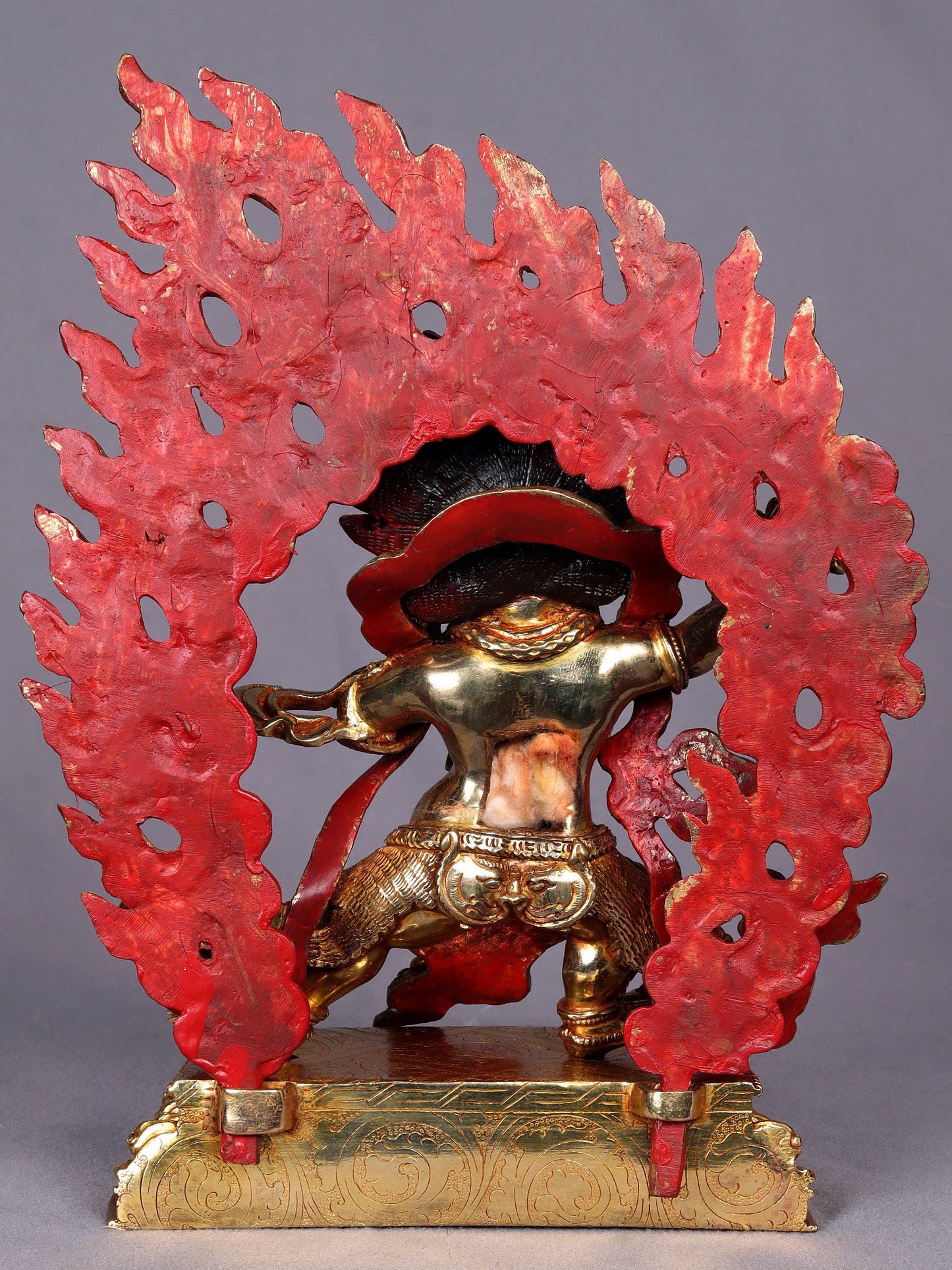 9" Vajrapani Copper Statue from Nepal | Tibetan Buddhist Deity Idol