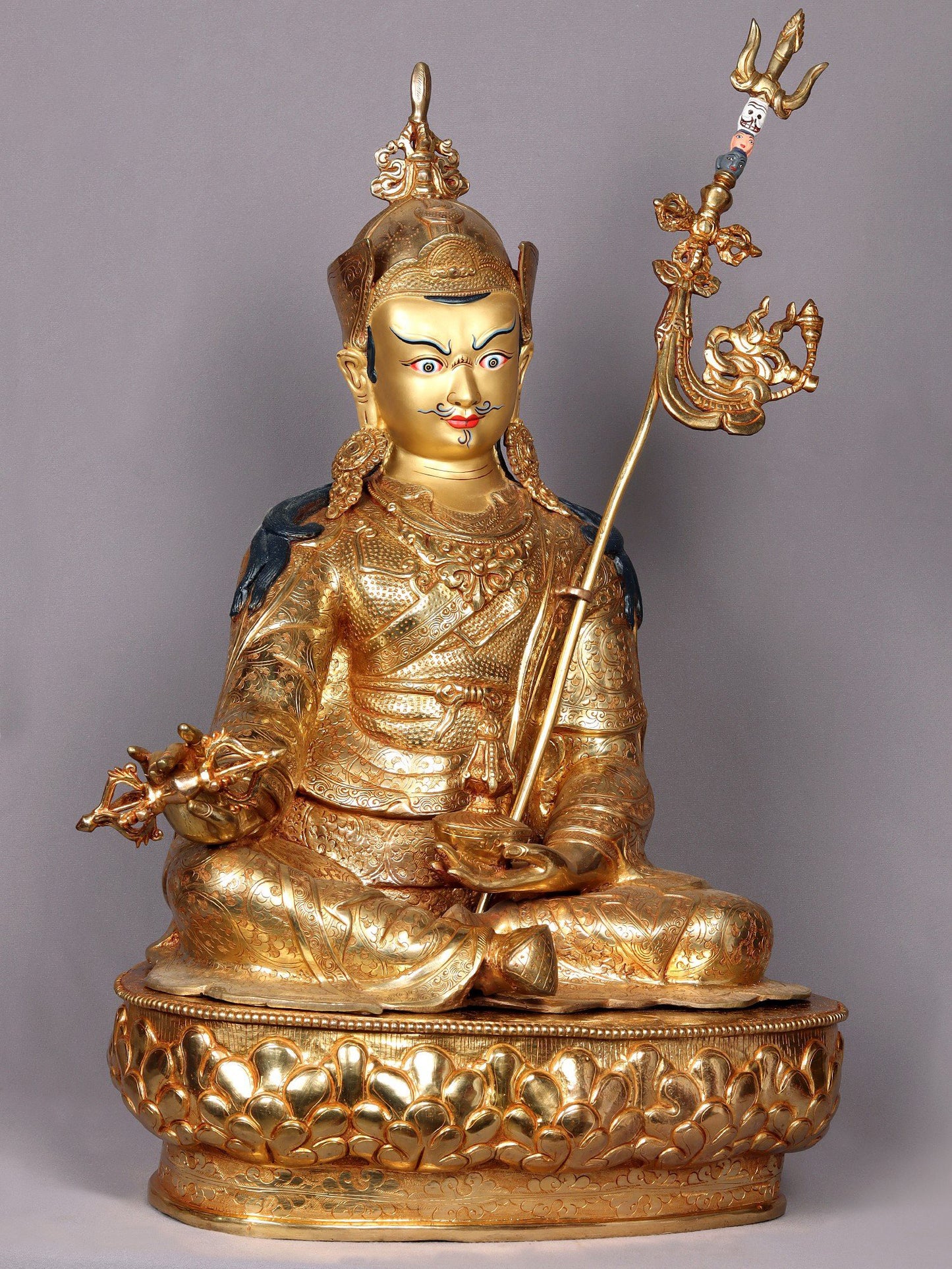 Guru Padmasambhava Copper Idol from Nepal