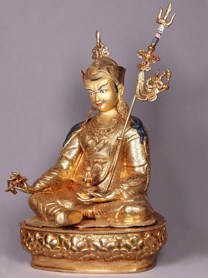 Guru Padmasambhava Copper Idol from Nepal