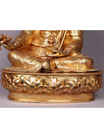 Guru Padmasambhava Copper Idol from Nepal