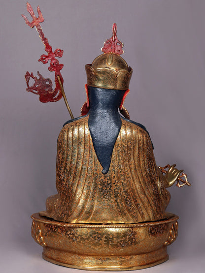 Guru Padmasambhava Copper Idol from Nepal