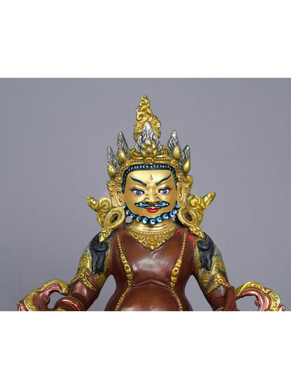 9" Lord Kubera Copper Idol from Nepal | Nepalese Copper Statue