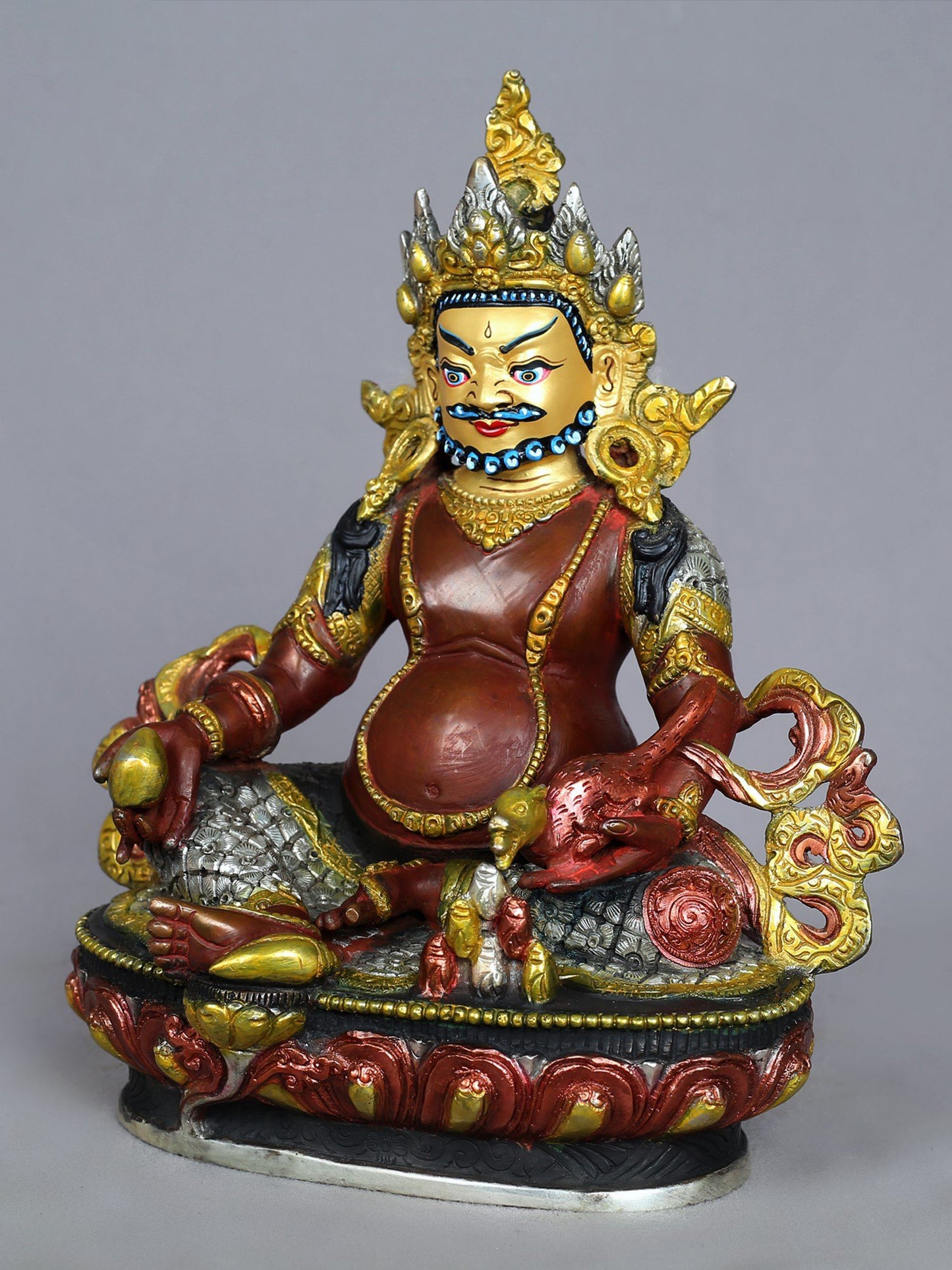 9" Lord Kubera Copper Idol from Nepal | Nepalese Copper Statue