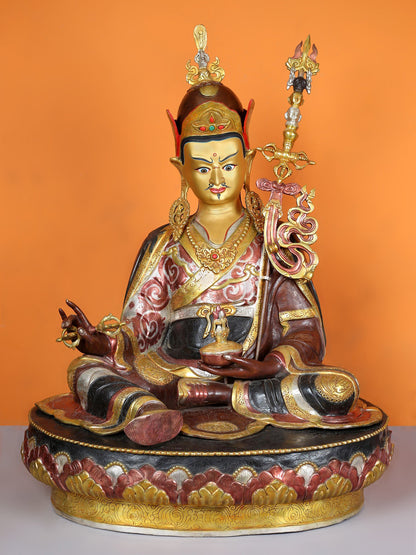 38" Large Guru Padmasambhava Copper Idol from Nepal