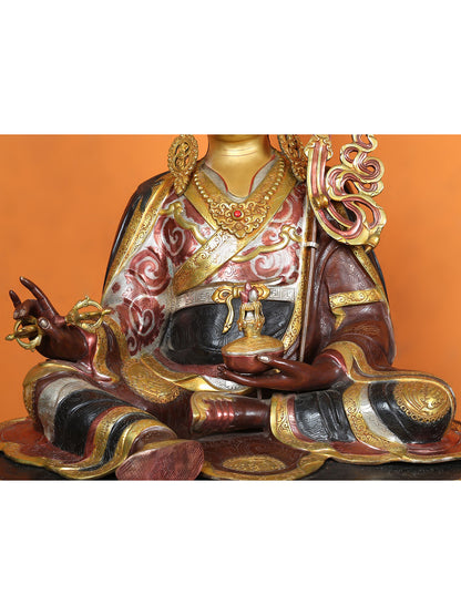 38" Large Guru Padmasambhava Copper Idol from Nepal