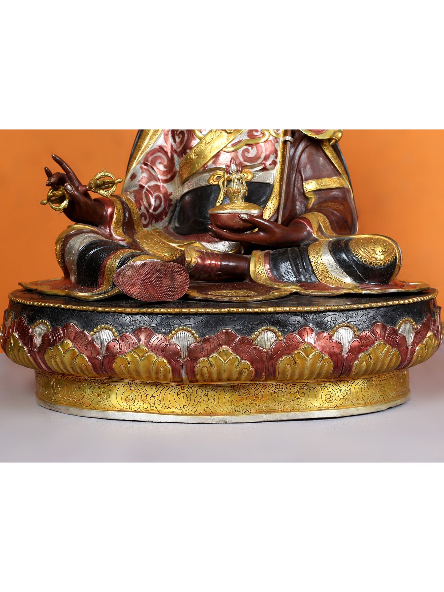 38" Large Guru Padmasambhava Copper Idol from Nepal