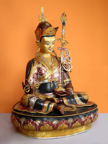 38" Large Guru Padmasambhava Copper Idol from Nepal