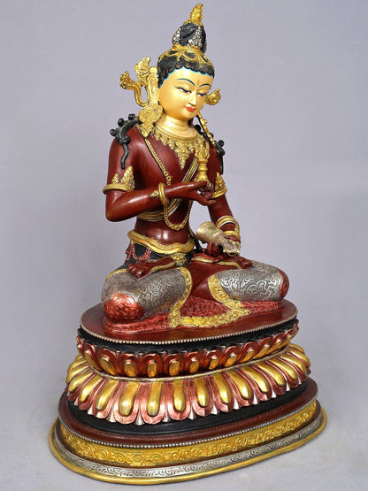 15" Mongolian Vajrasattva Copper Statue - Buddhist Deity Idols