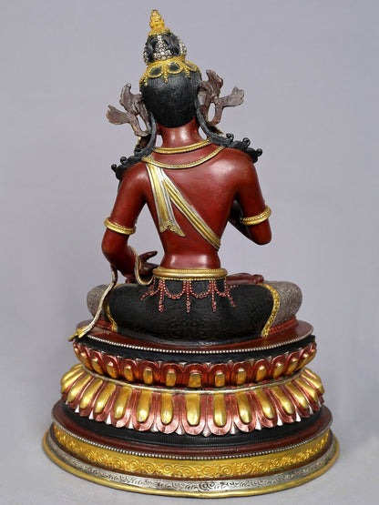 15" Mongolian Vajrasattva Copper Statue - Buddhist Deity Idols