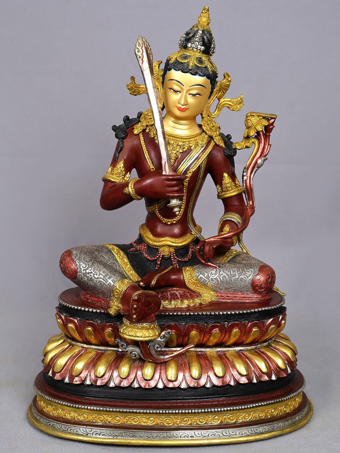 15" Mongolian Manjushri Statue - Buddha of Infinite Wisdom