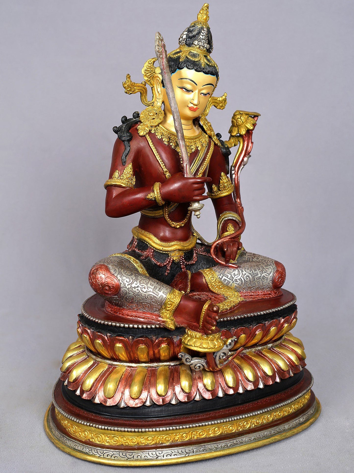 15" Mongolian Manjushri Statue - Buddha of Infinite Wisdom