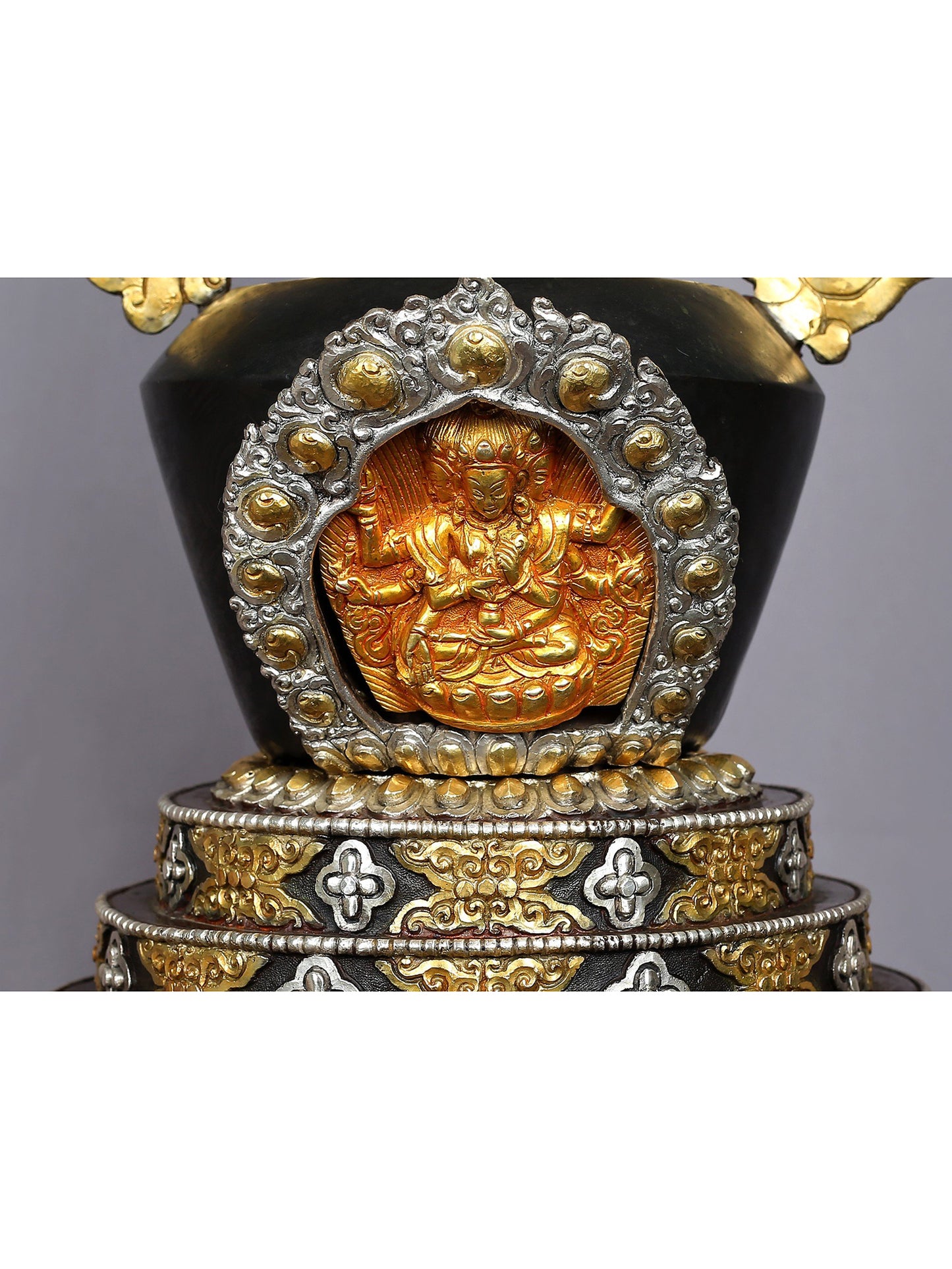 25" Stupa from Nepal | Copper Sculpture