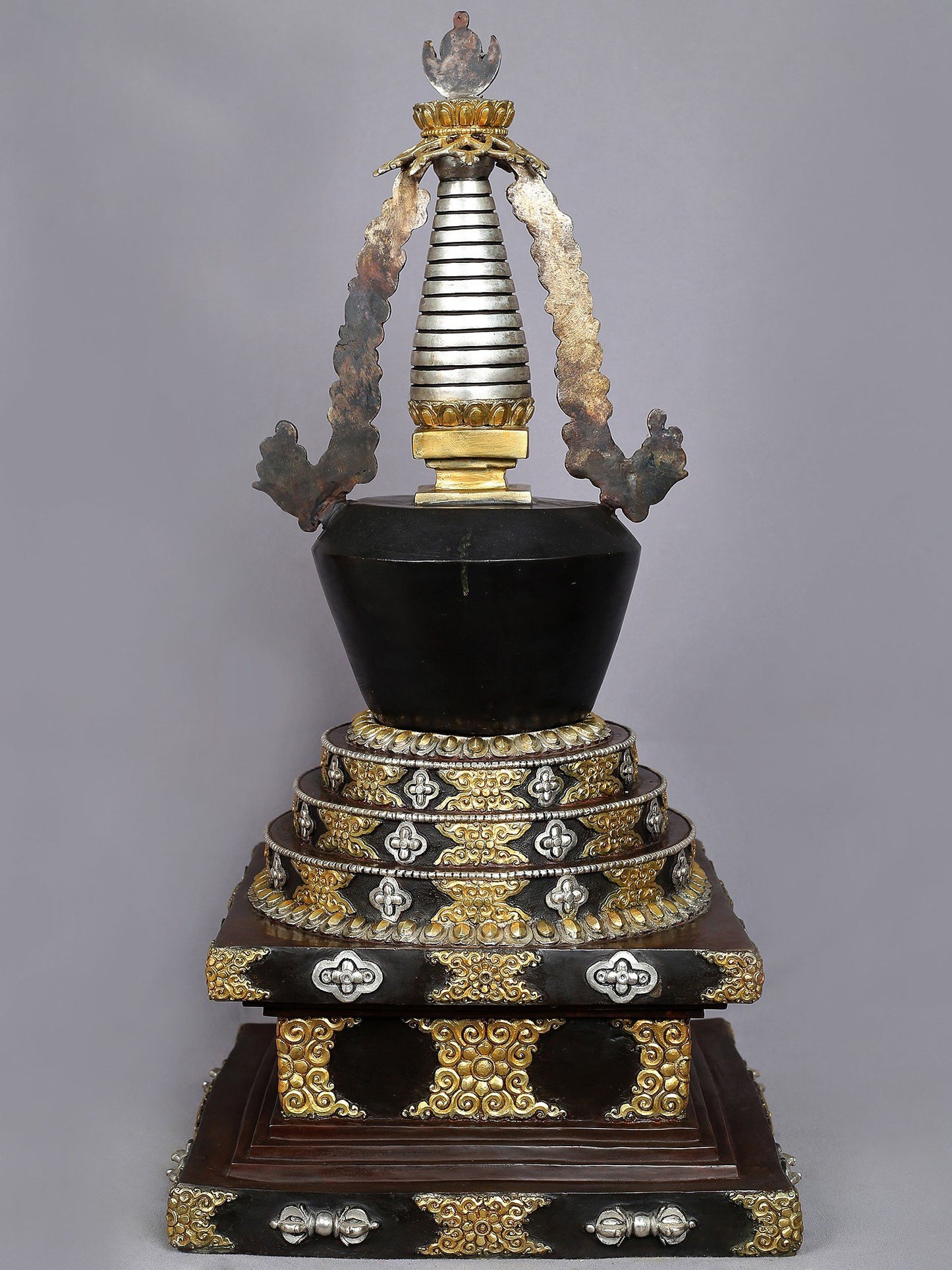 25" Stupa from Nepal | Copper Sculpture