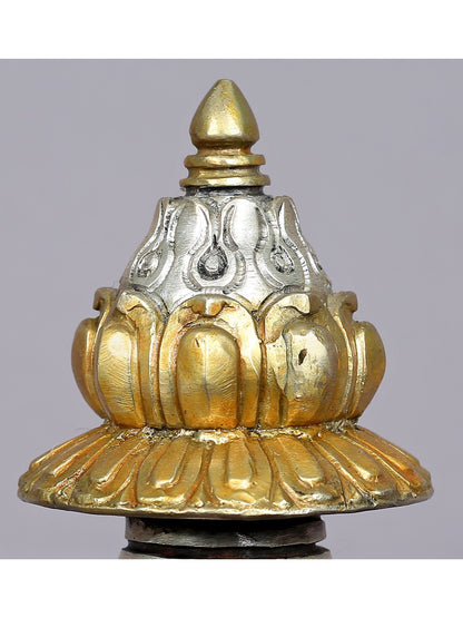 12" Copper Stupa from Nepal | Handmade Copper Sculpture