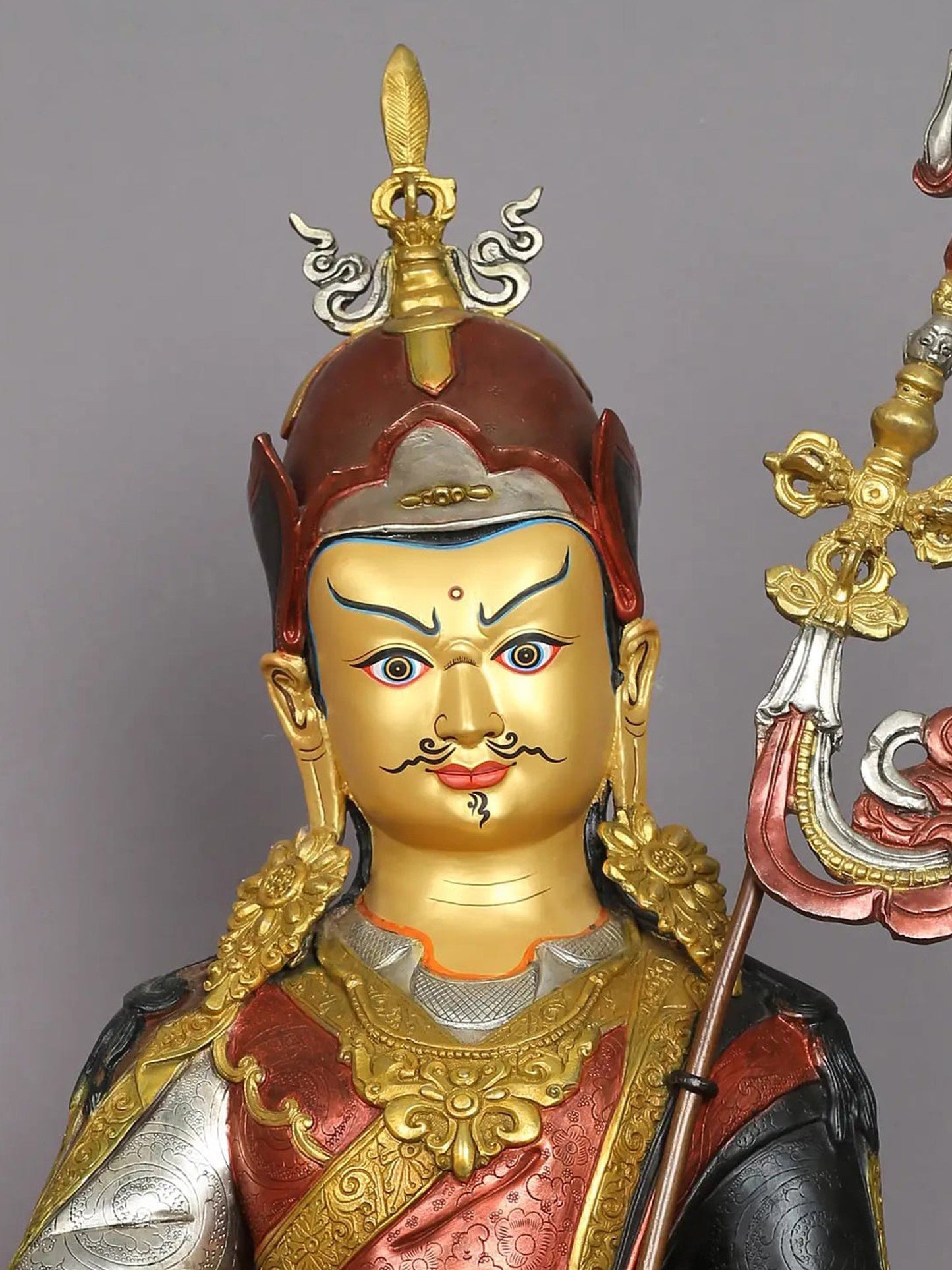 24" Guru Padmasambhava Copper Statue from Nepal