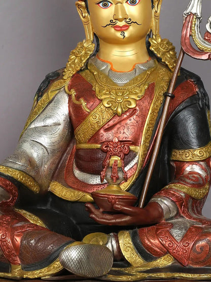 24" Guru Padmasambhava Copper Statue from Nepal