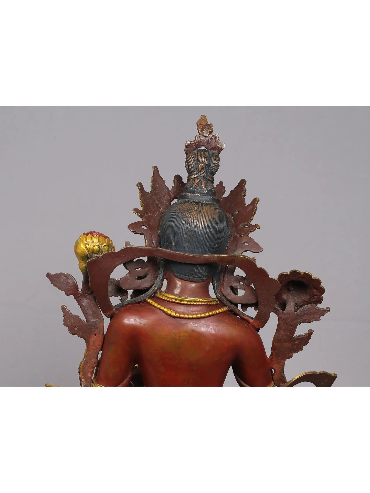 16" Tibetan Buddhist Goddess Green Tara Copper Statue from Nepal