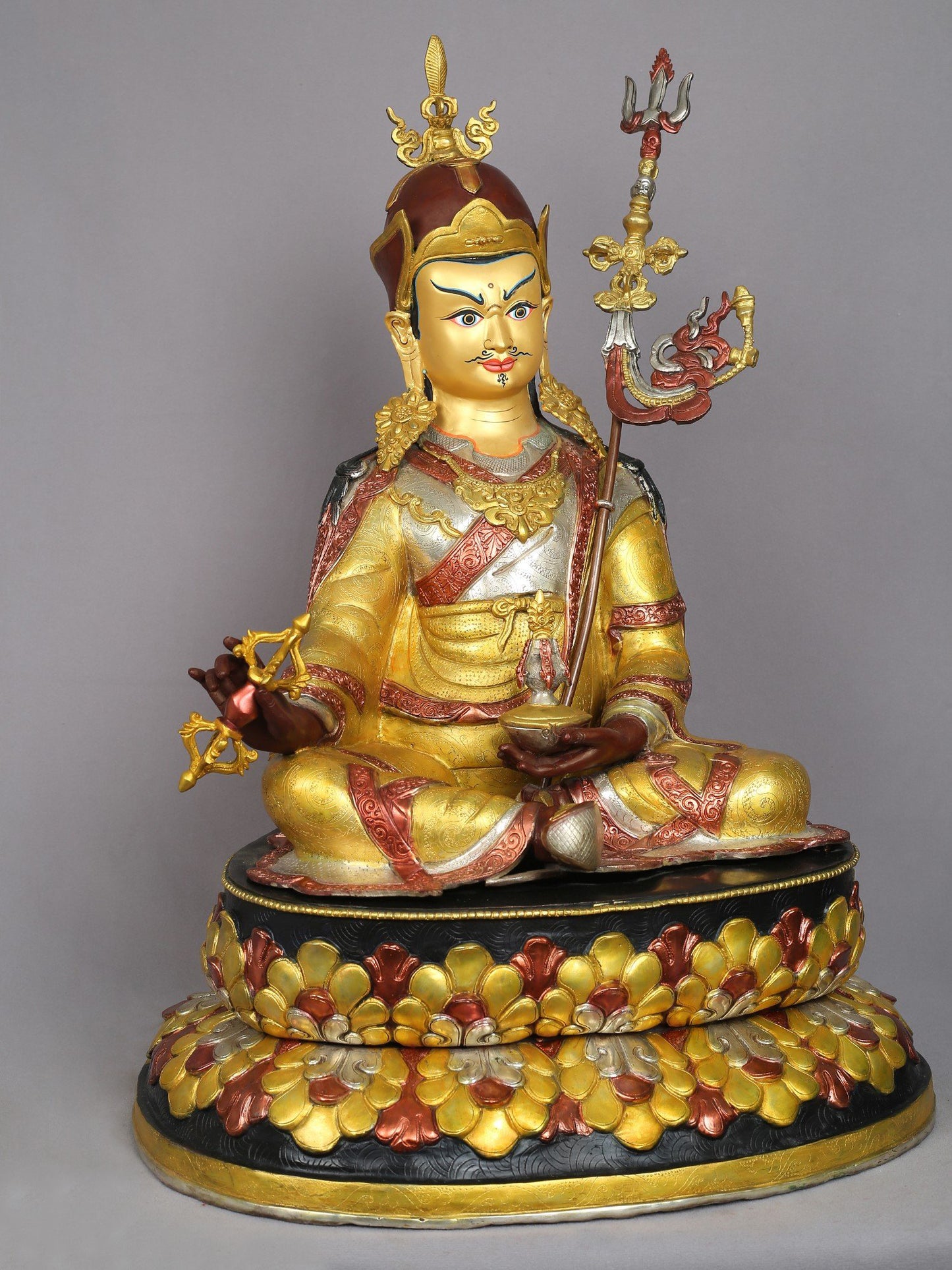 25" Guru Padmasambhava From Nepal | Handmade Sculpture